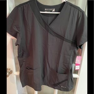 White Cross Fit Scrub Top